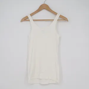 Old Navy Tami Tank Top Womens Small Off White Fitted Cotton Modal Stretch Scoop thumbnail 4