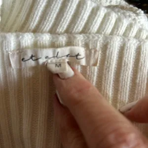 Et Clet Elegant Cream Sleeveless Knit Top thumbnail 3