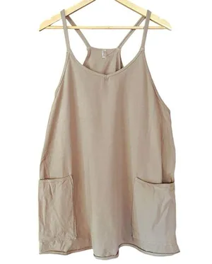 Movement Hot Shot Mini Dress Built In Shorts Mocha Latte Size Large thumbnail 2