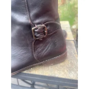 FRYE Paige Riding Tall Three Buckle Leather Brown Boots Women's Size 9B, 77066 thumbnail 8