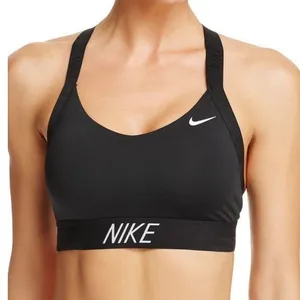 Nike XL Sports Bra Pro Indy Dri-FIT Cross-Back Black 858583-010 Activewear Logo thumbnail 1