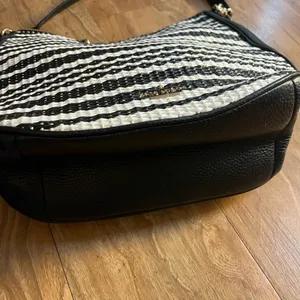 kate spade Black and White Woven Shoulder Bag thumbnail 5