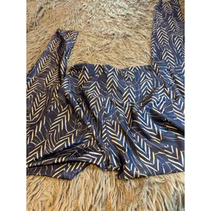 Onzie Flow Blue White Geometric Chevron High Waisted Yoga Leggings XS thumbnail 3