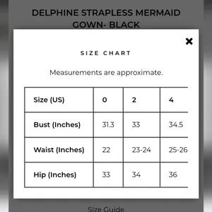 Moda Glam Delphine Strapless Mermaid Gown Black thumbnail 13