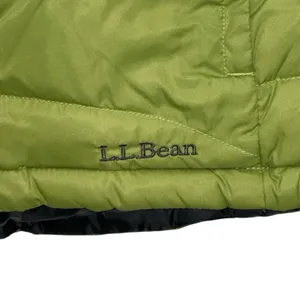 LL Bean Women M Quilted Reversible Goose Down Cold Weather Green Puffer Vest‎ thumbnail 9