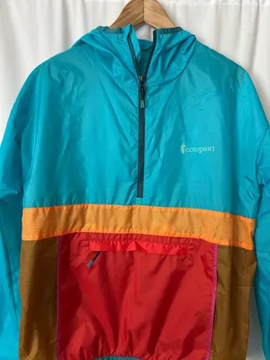 cotopaxi Teal Blue Lightweight Hooded Half-Zip Windbreaker Jacket Coat *Size L* thumbnail 3