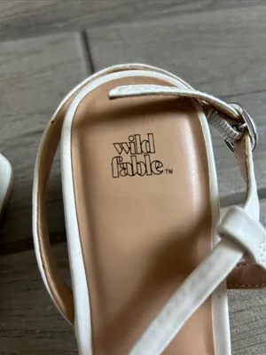 wild fable White Strappy Square-Toe Heeled Sandals thumbnail 2