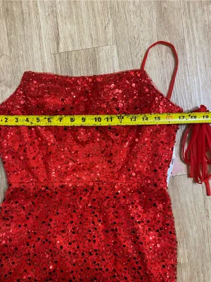 STACEES Red Sequin Spaghetti thumbnail 7