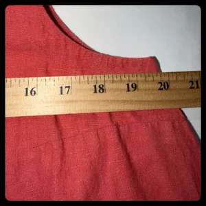 Banana Republic Tank Top Womens M Red Linen Sleeveless Babydoll Casual Summer thumbnail 5