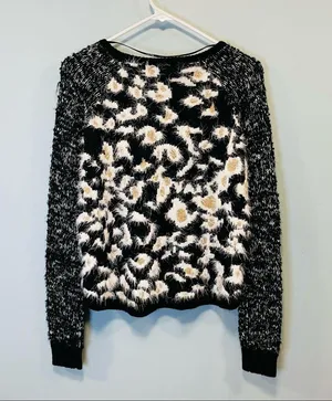 Miss me sweater! Miss me animal print eyelash sweater oversized XS thumbnail 4