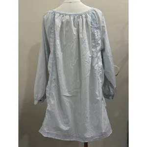 We‎ The Free Blue White Striped Relaxed Tunic or Mini Shirt Dress Large NEW Boho thumbnail 7