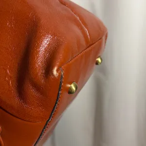 Patricia Nash Everton Tooled Leather Slouch‎ Drawstring Tote Bag Tan Cognac thumbnail 9