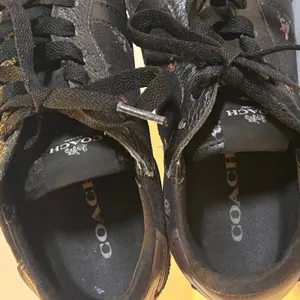 Coach Sneakers Women Black Glitter Floral Leather Suede‎ Low Top thumbnail 10