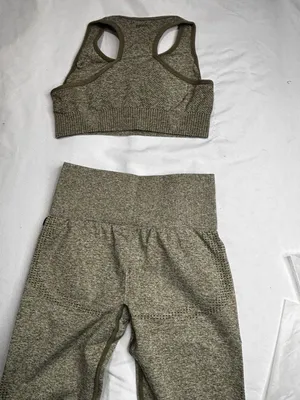 LILIAS Active The Signature Collection Seamless 2-Piece Workout Set Medium Khaki thumbnail 2