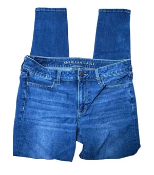 American Eagle 360 Next Level Jegging Medium Wash Skinny Jeans Blue Women's 12 thumbnail 1