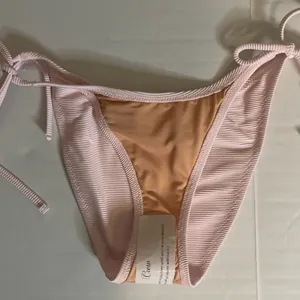 J Crew Pink Ribbed Curved‎ Waist Cheeky Bikini Bottom - Small - Style BE805 thumbnail 4