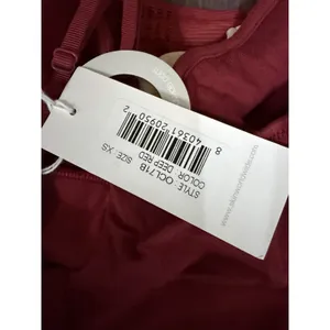 SKIN Worldwide Organic Pima Cotton Deep‎ Red Bralette Bra XS OCL71B thumbnail 3