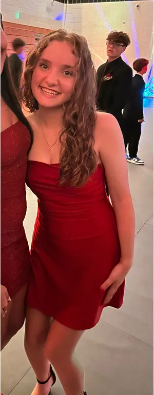 Red Windsor Homecoming Dress thumbnail 3