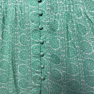 Maeve‎ Anthropologie Women Tunic Tank Top XS Green Medallion Pintuck Sleeveless thumbnail 10