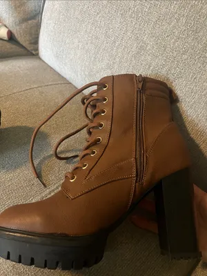 GBG Los Angeles Brown Lace-Up Combat Boots thumbnail 7