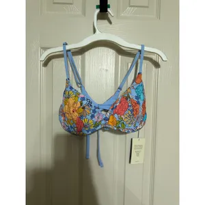 Cupshe Womens Floral Underwire Bikini Set Light Blue Multi M/S thumbnail 2
