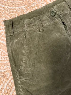 ✨EUC Free People Velvetty Olive Cargo Straight Pants Sz 0✨ thumbnail 2