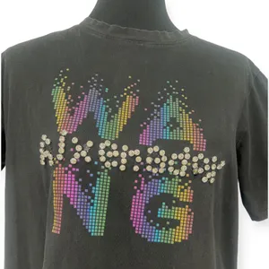 Alexander Wang | M | Womens T-shirt Top Logo Rhinestone Embellished Designer thumbnail 2