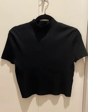 ZARA Rib-knit Mockneck Top thumbnail 1