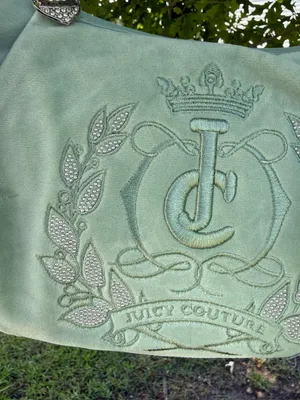 Juicy Couture Mint Velour Hobo Shoulder Bag Coin Purse Charm NWT Y2K Rare New thumbnail 4
