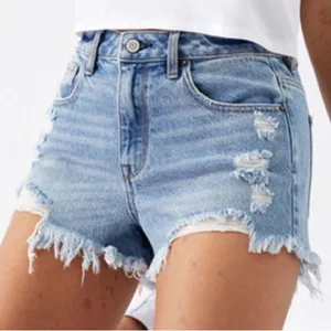 PacSun Blue High Waisted Denim Festival Shorts thumbnail 4