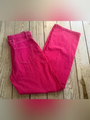 Zara Hot Pink Contrast Stitch Pants size 6 thumbnail 6