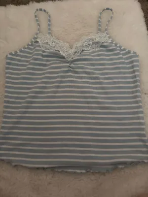 American Eagle Lace Striped cami top thumbnail 1
