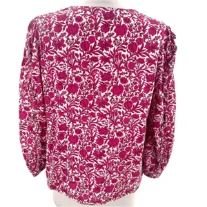 J.‎ Crew Sambourne Liberty Art Sambourne Pink Western Floral Ruffle Blouse Sz S thumbnail 4