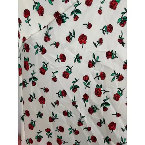 A New Day Midi Slip Dress Women L Cream Red Rose Floral Coquette Romantic thumbnail 11