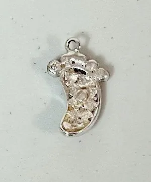 Silver Pink Diamond Diamonds Y2K Foot Necklace Charm Pendant Jewelry 🎀👣 thumbnail 2