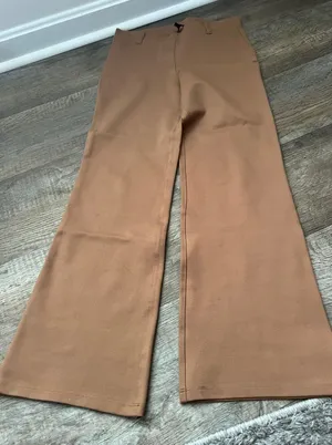 Quince tan‎ brown pull on pants size small thumbnail 1