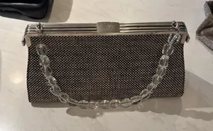 Tallula Tate Beaded Evening Clutch - 3 Styles with Clear Bead Handle thumbnail 1