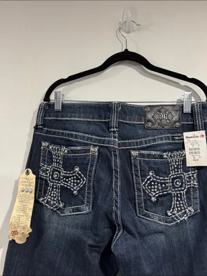 Miss Me jeans embellished boot cut NeW waist 32 thumbnail 3