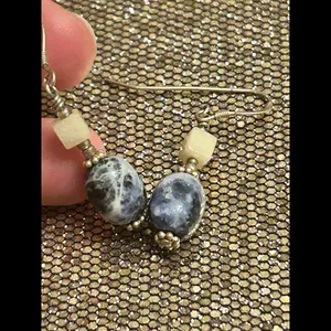 925 sterling silver vintage earrings 3.75g h73 thumbnail 2