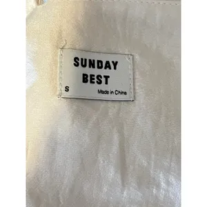 1096 | Sunday Best Aritzia Scarf Top Womens Satin Tie Back Elektra Crop Cream Sm thumbnail 6
