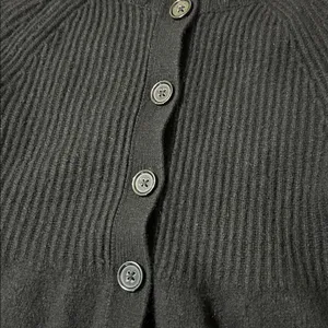 Banana Republic Black Ribbed Cardigan Size Medium Wool Cashmere Blend thumbnail 7