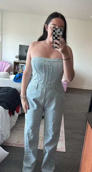 Pretty Little Thing Denim Jumpsuit thumbnail 2
