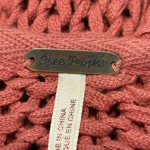 FREE PEOPLE Sz S SIMPLY SIENA OPEN FRONT CARDIGAN SWEATER ROSE PINK thumbnail 7