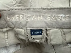 American Eagle Stretch Khaki Barrel Cargo Pants Size 6 Long thumbnail 5