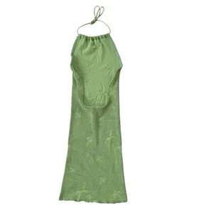 NEW Bond-eye The Imogen Body-Con Cover Up Minidress Matcha Palm Green One Size thumbnail 6