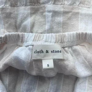 Anthropologie Cloth & Stone‎ Striped Linen Blend Tiered Maxi dress size s thumbnail 4