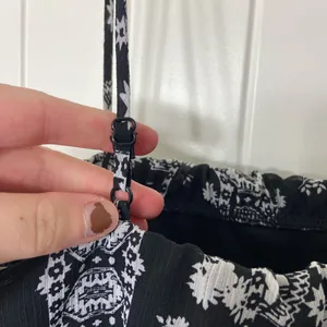NWOT City Triangles women’s black white‎ sheer lined adjustable pattern dress XS thumbnail 5