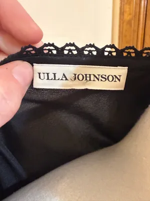 Ulla Johnson Black Eyelet Althea Cutwork Blouse 100% silk size 4 thumbnail 7