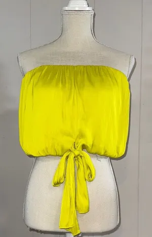 DO+BE Yellow Strapless Women's Top thumbnail 1