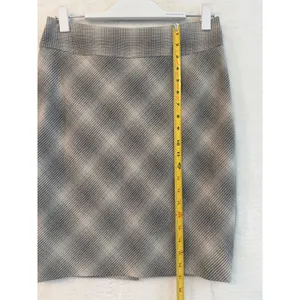 The Limited Grey Plaid Houndstooth‎ Pencil Skirt Side Zip Lined Career Wear 4 thumbnail 2